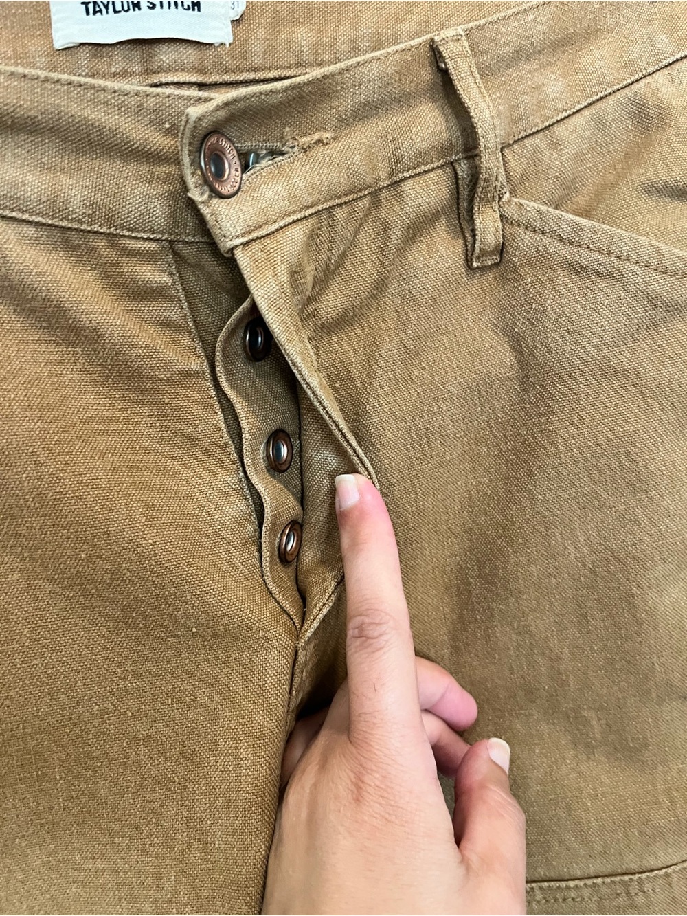 TAYLOR STITCH The Chore Pant in Tobacco Tuff Duck size 31 - Picture 2 of 13